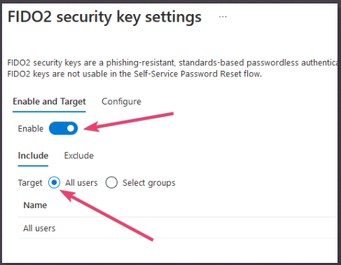 Passwordless authentication in  Azure AD (Microsoft Entra ID) with Token2 FIDO2 keys