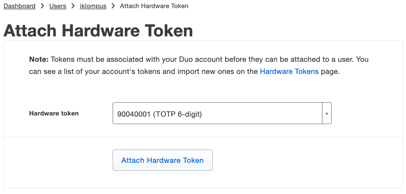 Using Token2 TOTP hardware tokens and Security Keys with DUO