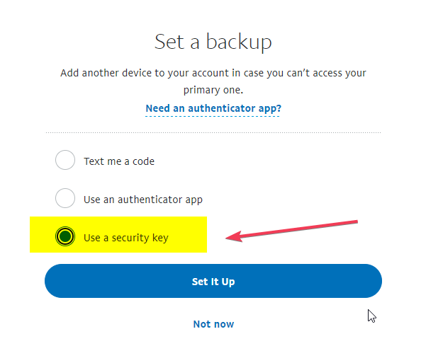 Secure your PayPal account with Token2 FIDO Security keys