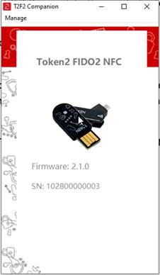 TOKEN2 T2F2 Companion app for Windows v0.2.3