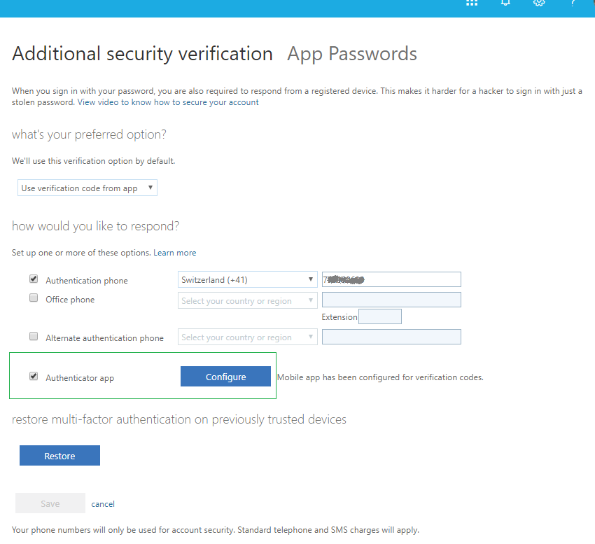 Tokens matériels MFA pour Office 365 / Multi-factor authentication pour cloud Azure