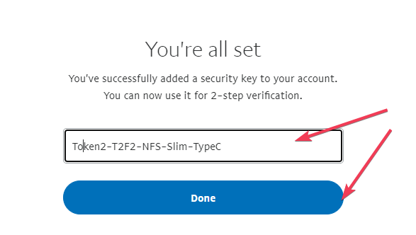 Secure your PayPal account with Token2 FIDO Security keys