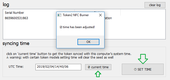 Token2 NFC Burner app for Windows